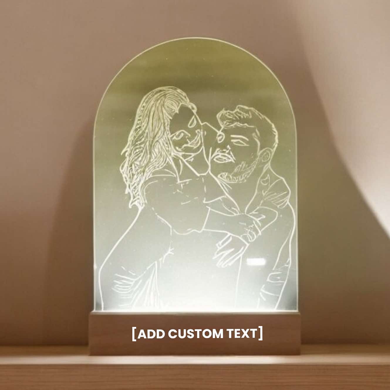 Glimmer Lamp with Custom Text – Personalized LED Acrylic Light