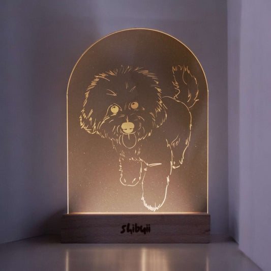 Custom Glimmer Lamp for Pets – Personalized Pet LED Acrylic Light